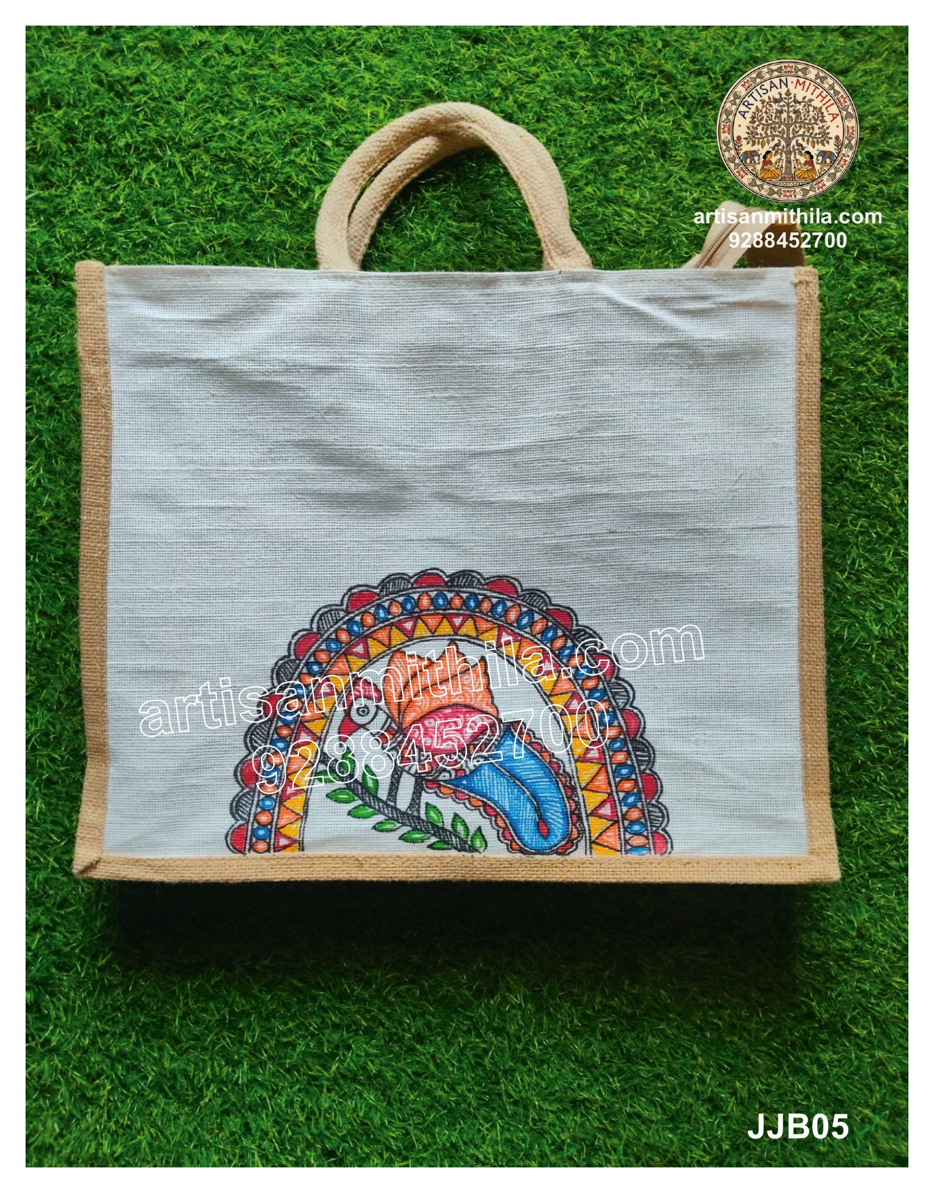 Handcrafted Jute Tote Bag