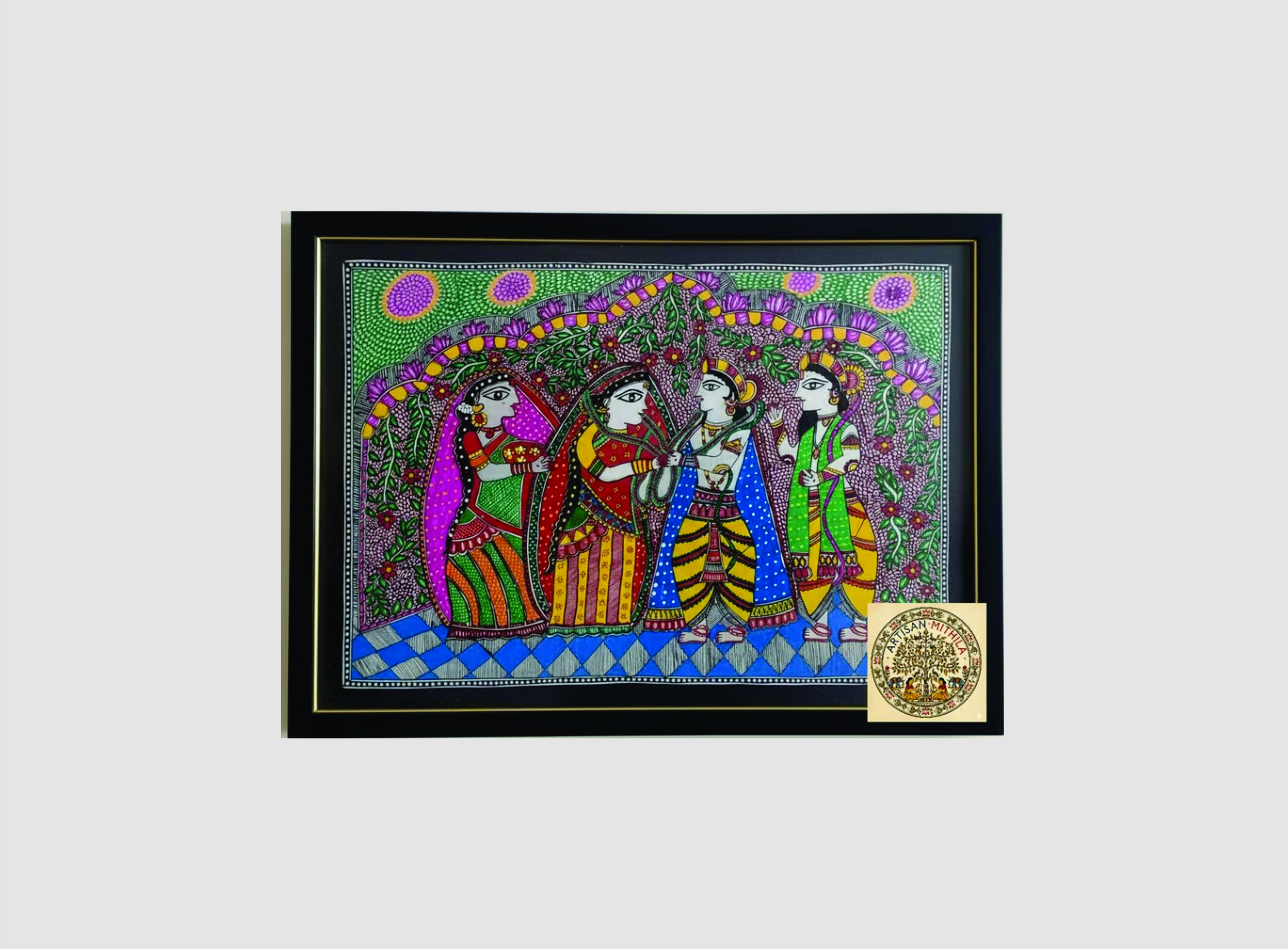 Ram Sita Varmala Mithila Painting