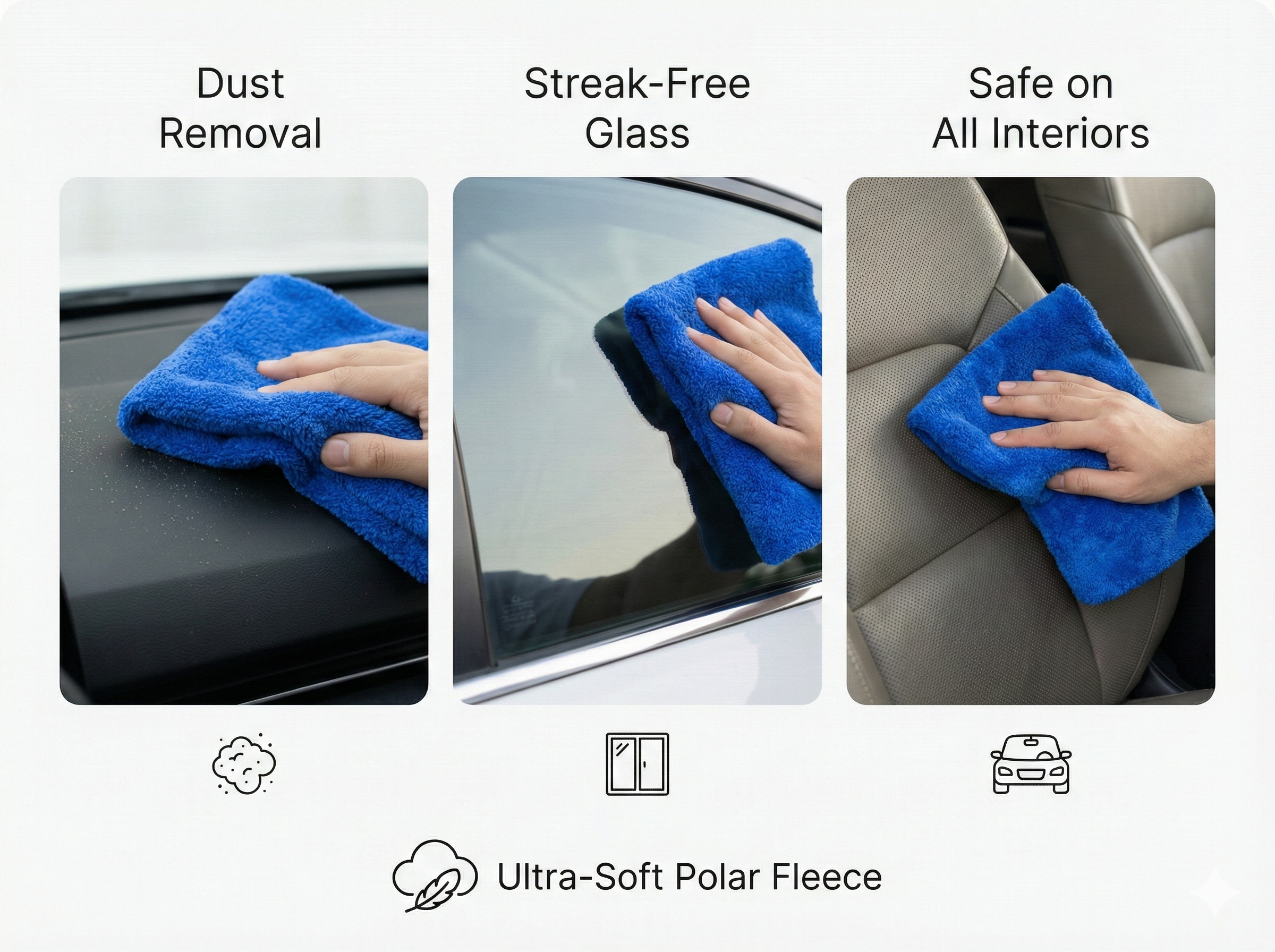 MakerX 550 GSM Polar Fleece Microfiber Towel (40×40 cm)