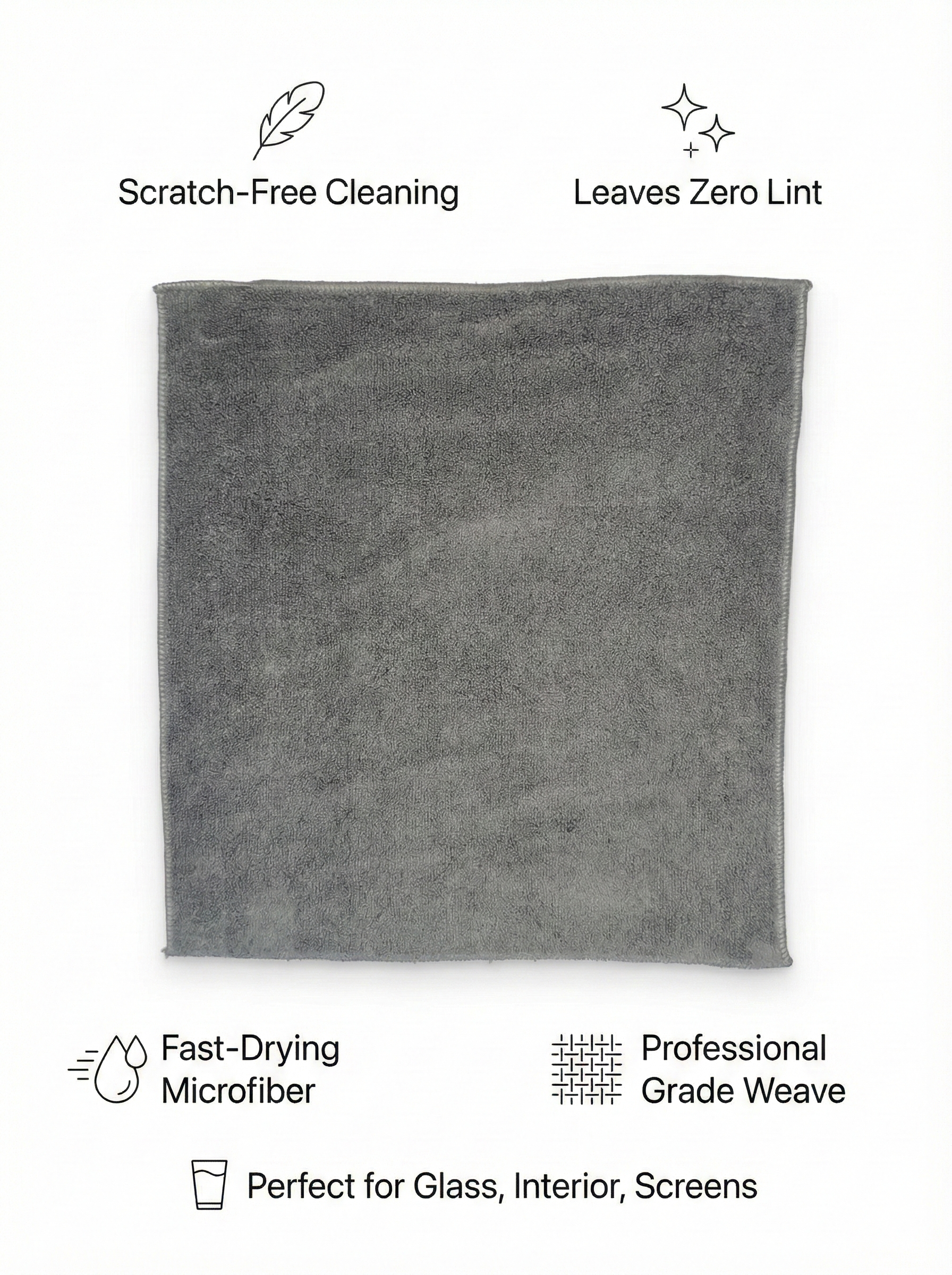 MakerX 400 GSM Dual-Pile Microfiber Towel (40×40 cm)