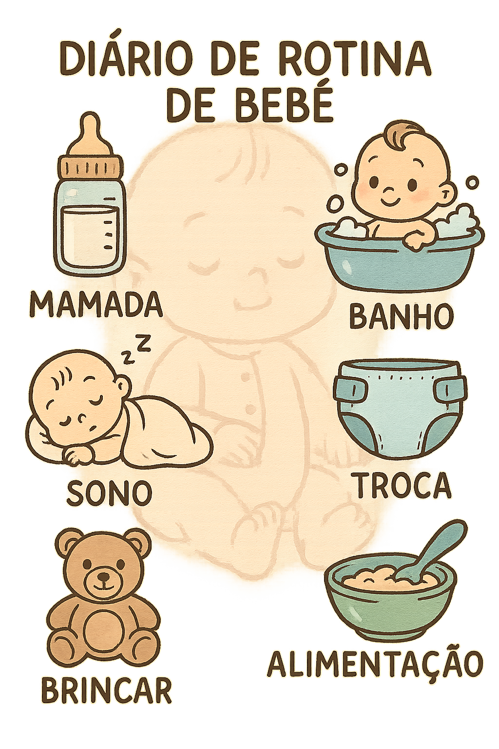 Diário de Rotina de bebê