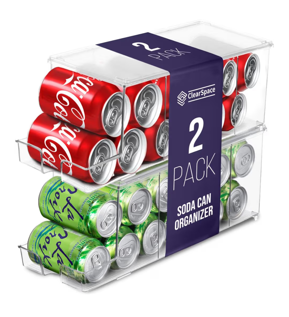 Clear Space Soda Can Organizer, 2 Pack - Amazon