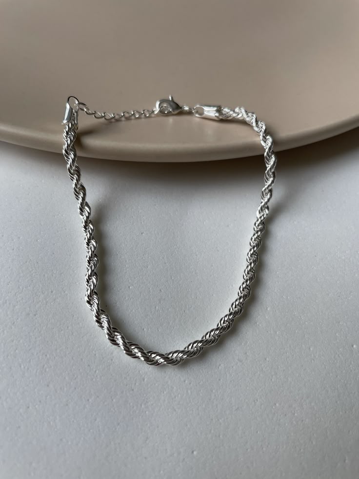 Pulsera de plata trenzada