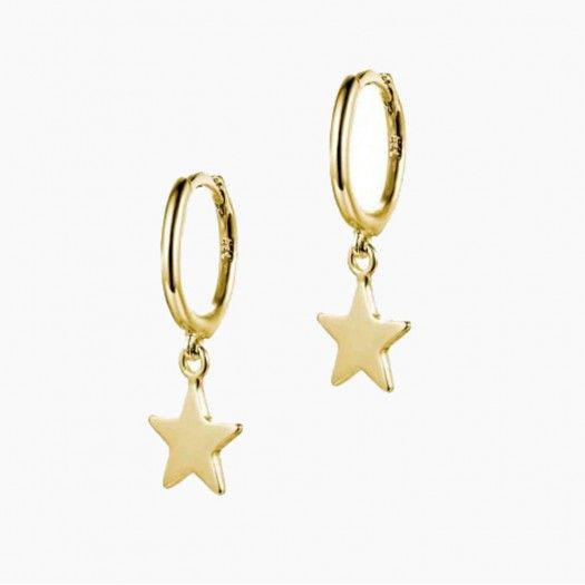 Aros de oro con estrella