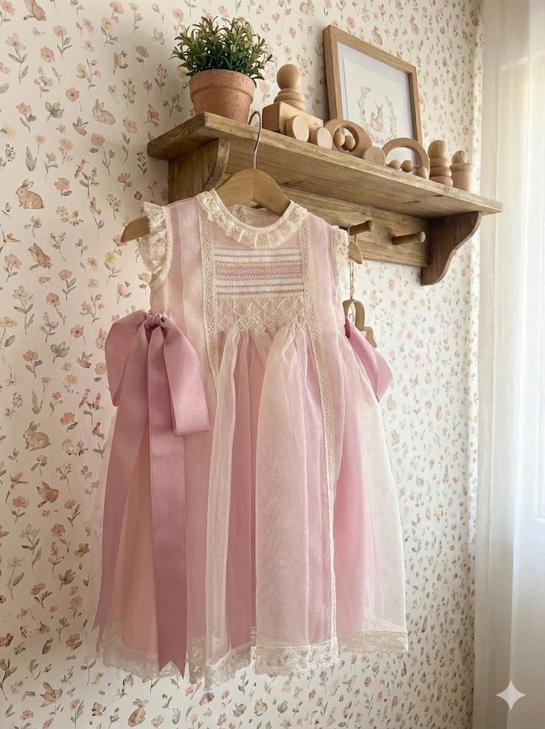 Vestido rosa infantil