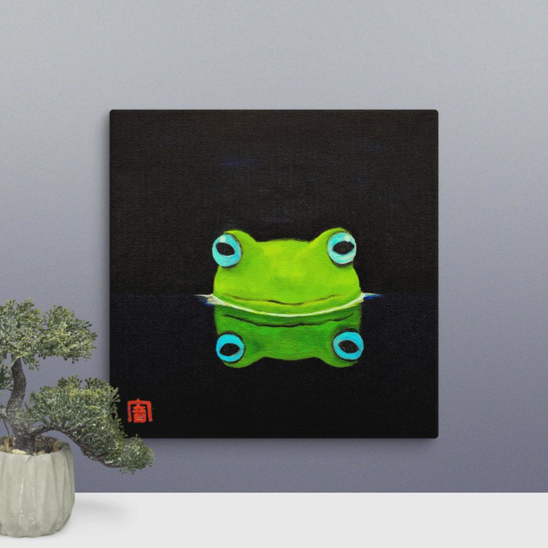 Art on Canvas - boiling froggie
