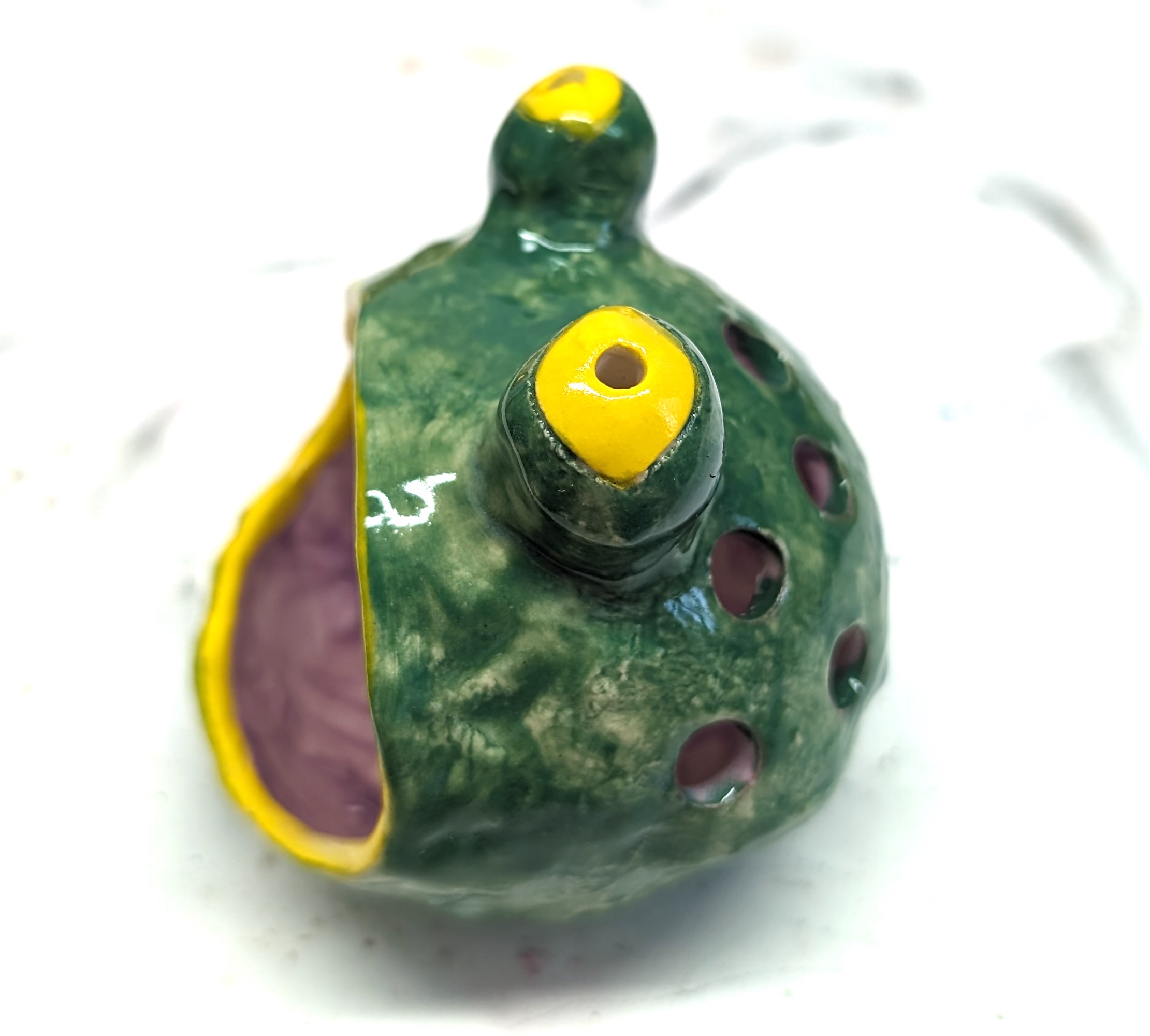 Porcelain froggie Candle Holder