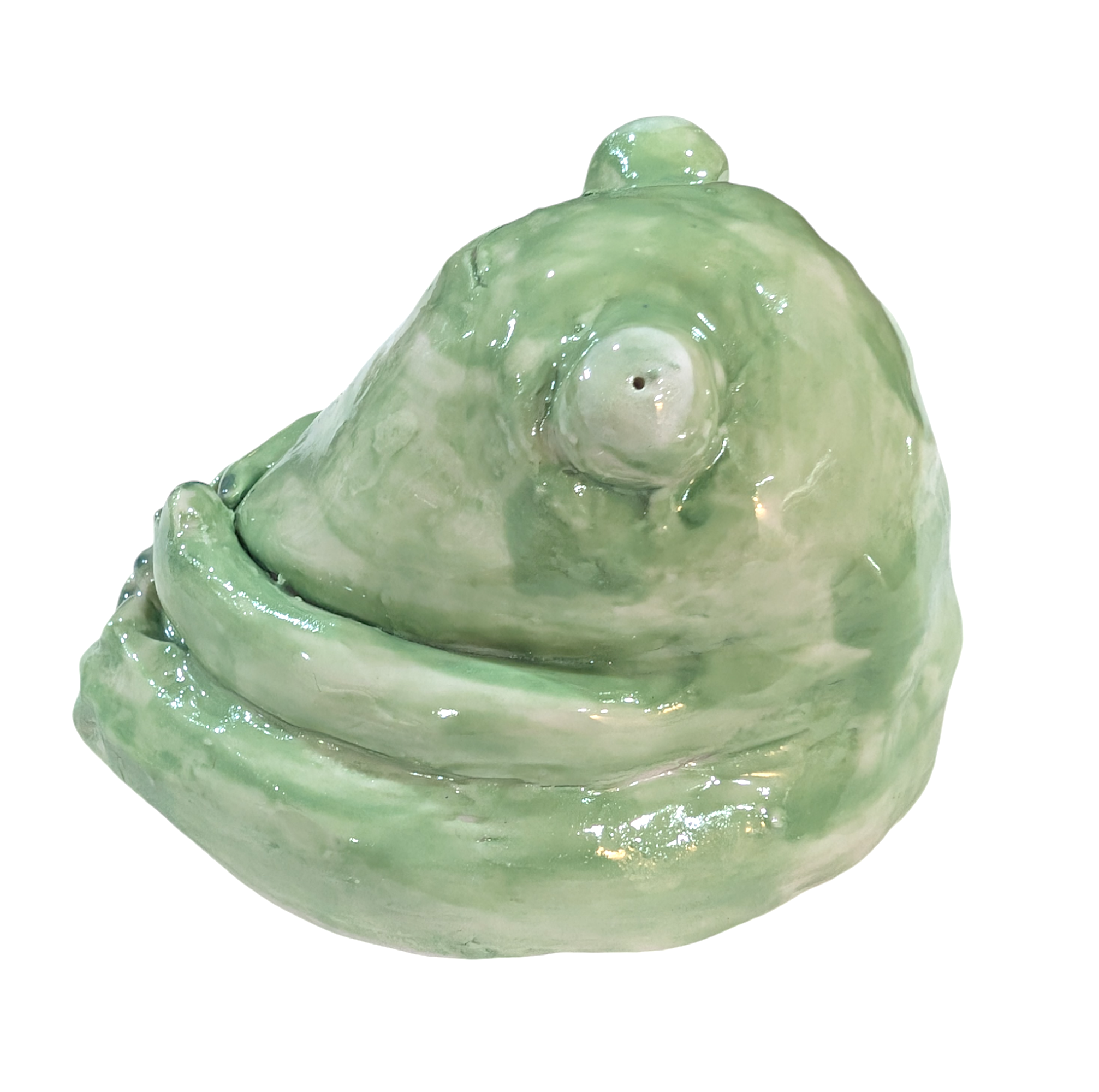 Handmade Porcelain Frog Sculpture