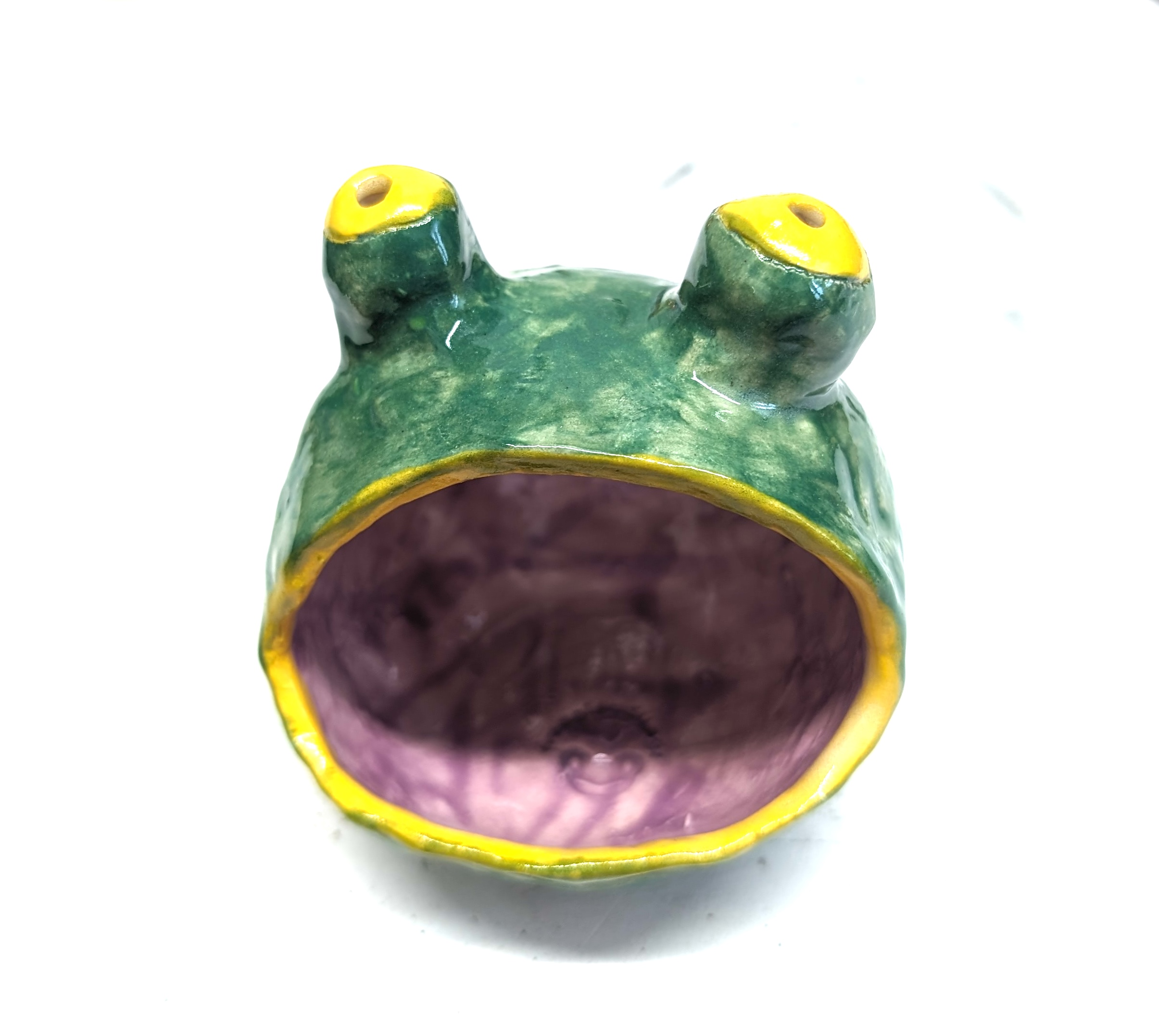 Porcelain froggie Candle Holder
