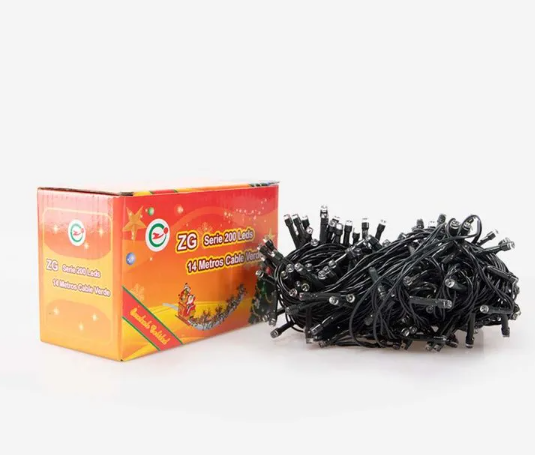 Luces Lineales de 200 LED con Cable Verde