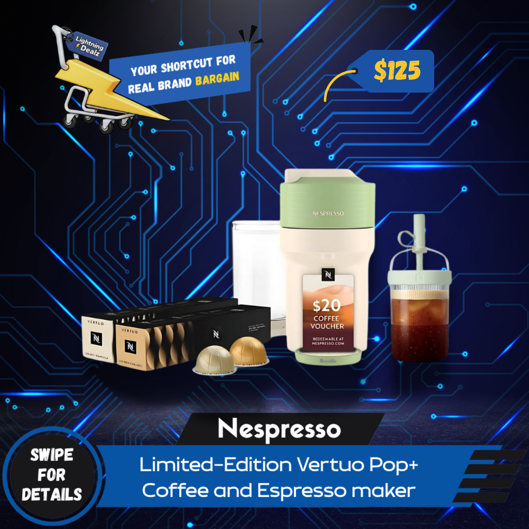 Nespresso Limited-Edition Vertuo Pop+ Coffee and Espresso Maker