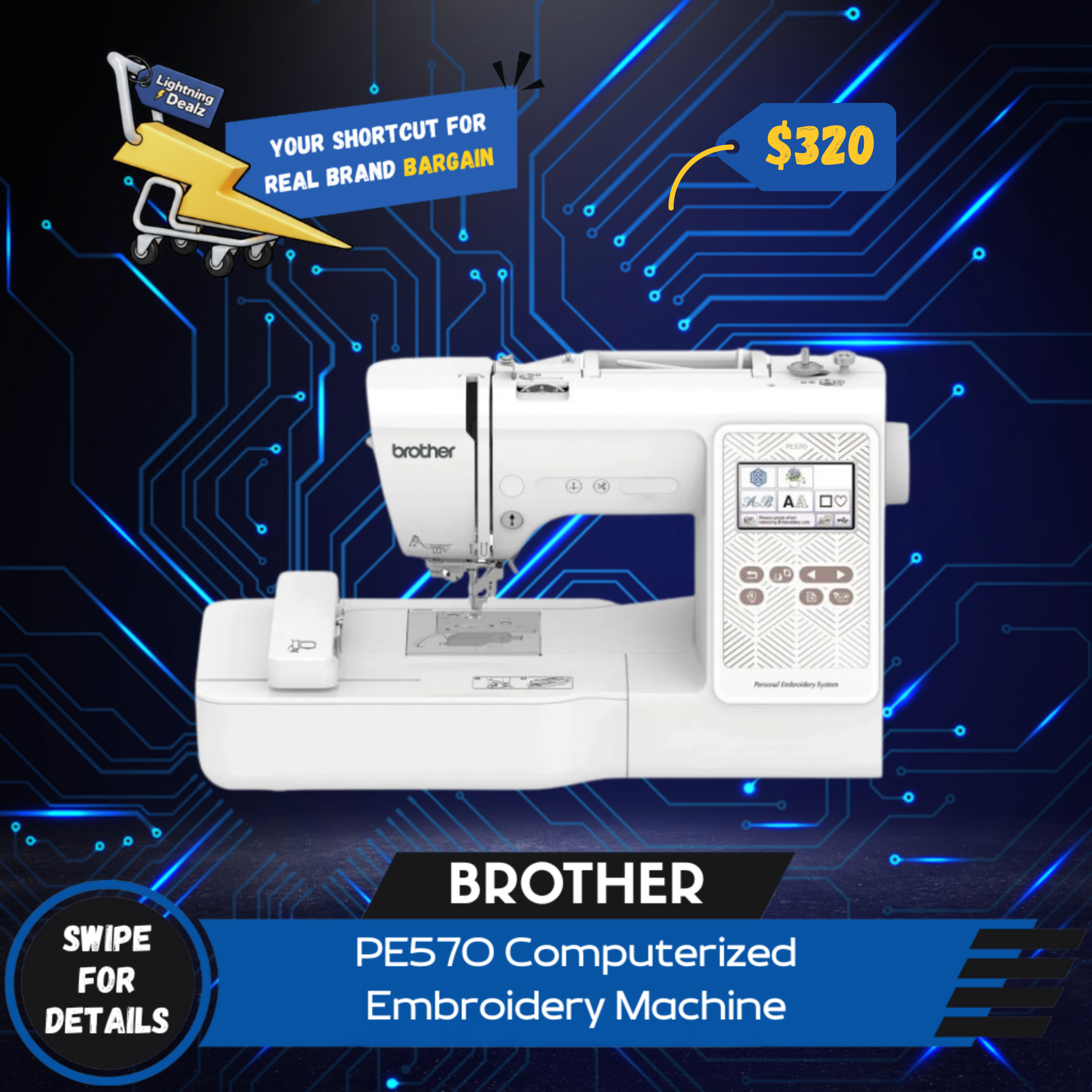 Brother PE570 Computerized Embroidery Machine