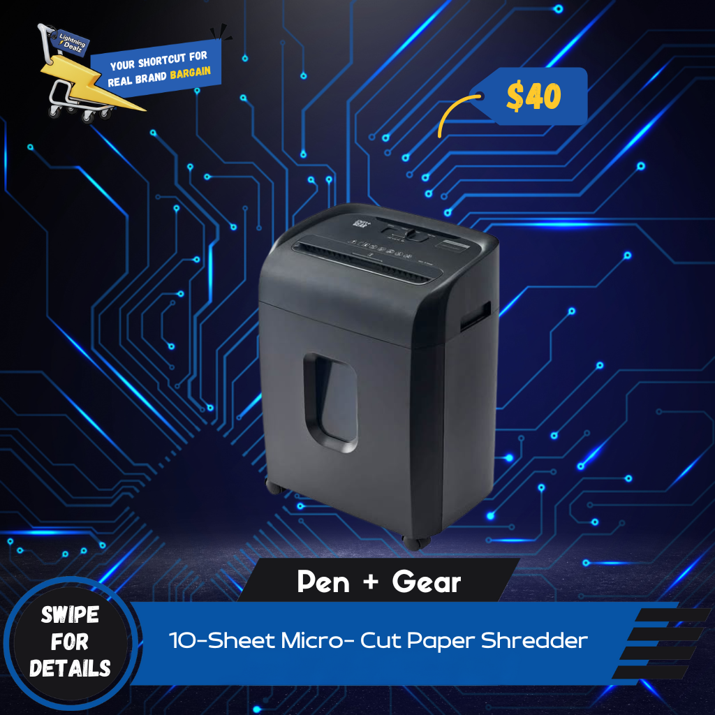 Pen + Gear 10-Sheet Micro-Cut Paper Shredder
