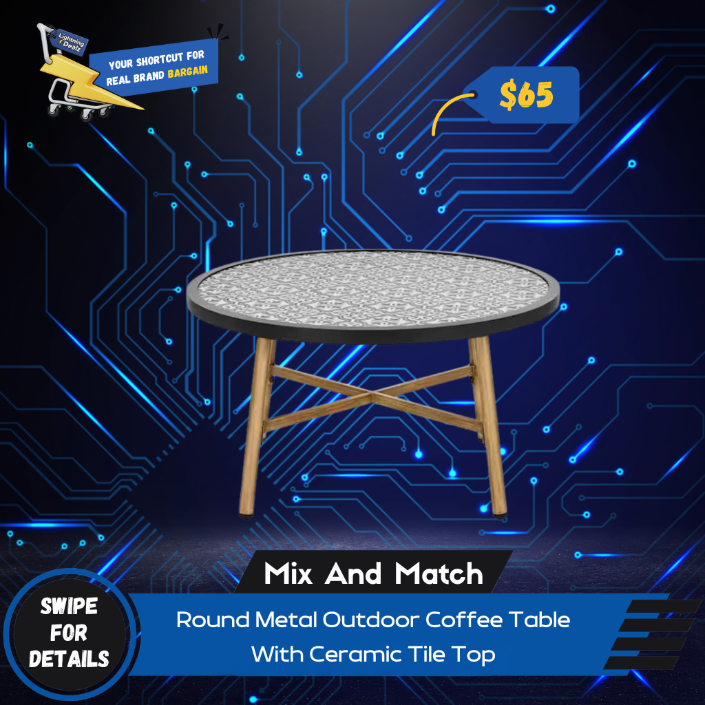 Round Metal Outdoor Coffee Table