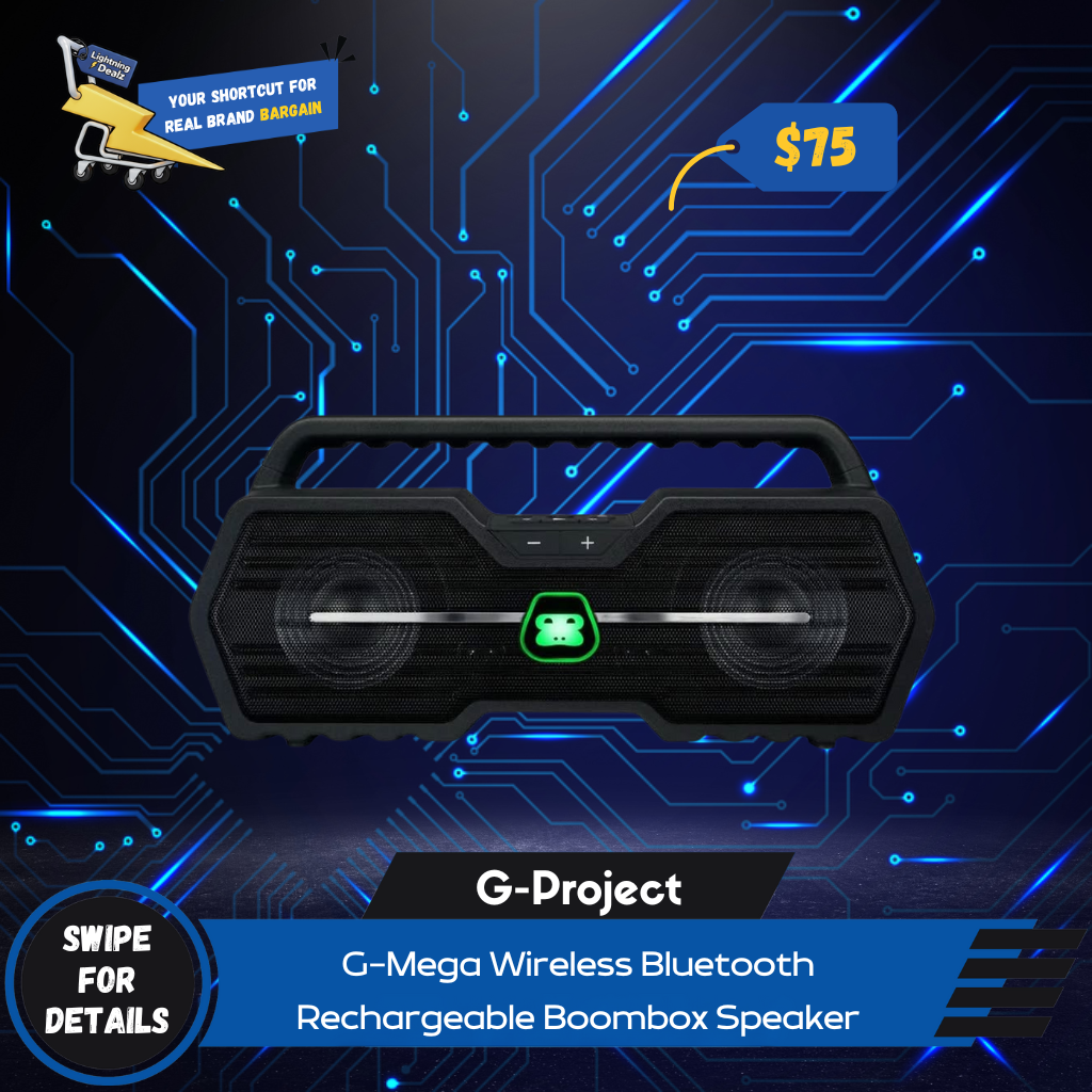 G-Mega Wireless Bluetooth Rechargeable Boombox Speaker