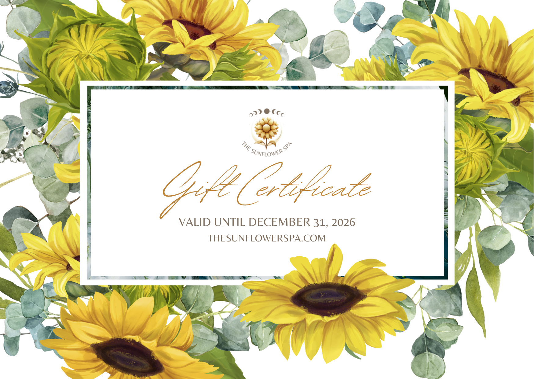 The Sunflower Spa Gift Certificate