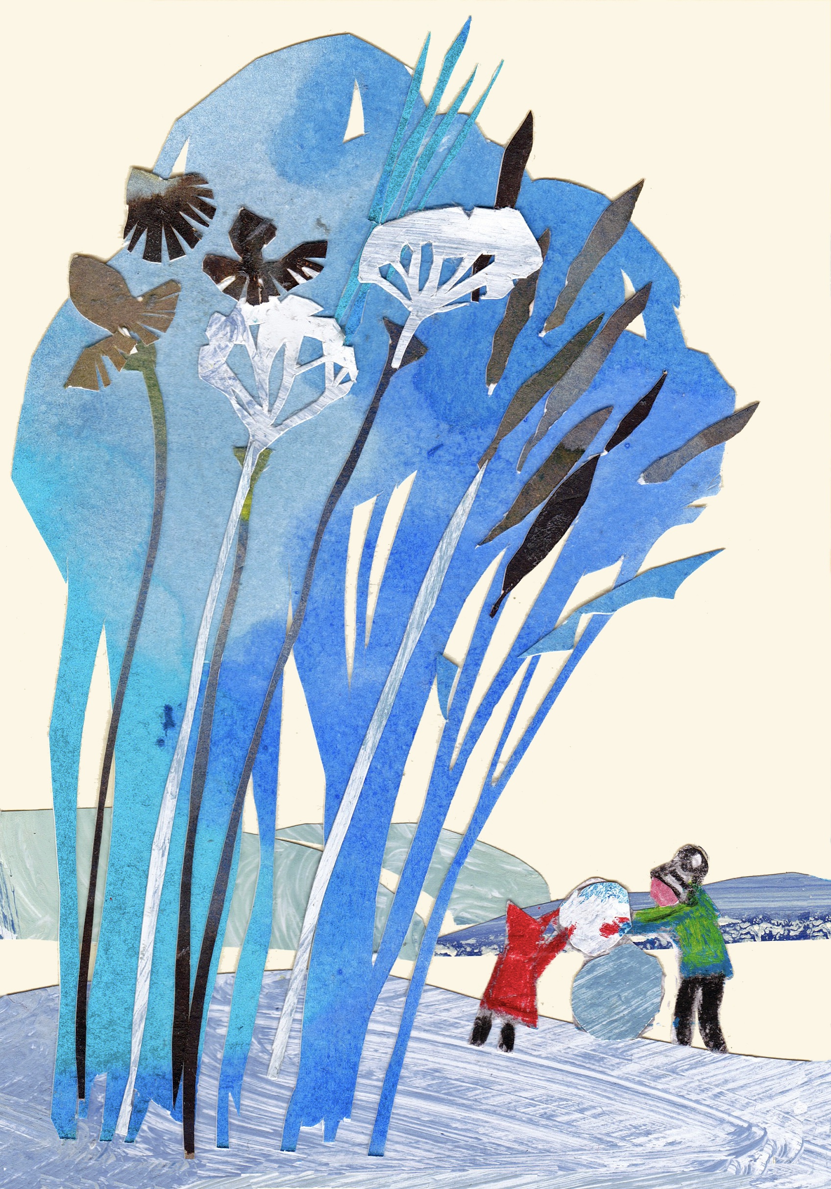 Winter Holiday Greeting Cards Set