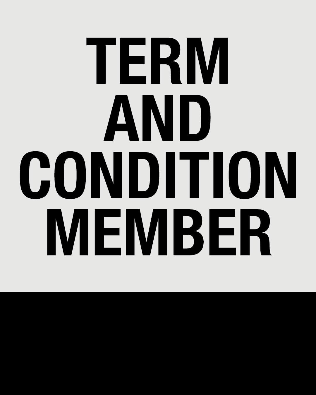 Member term and Condition Template