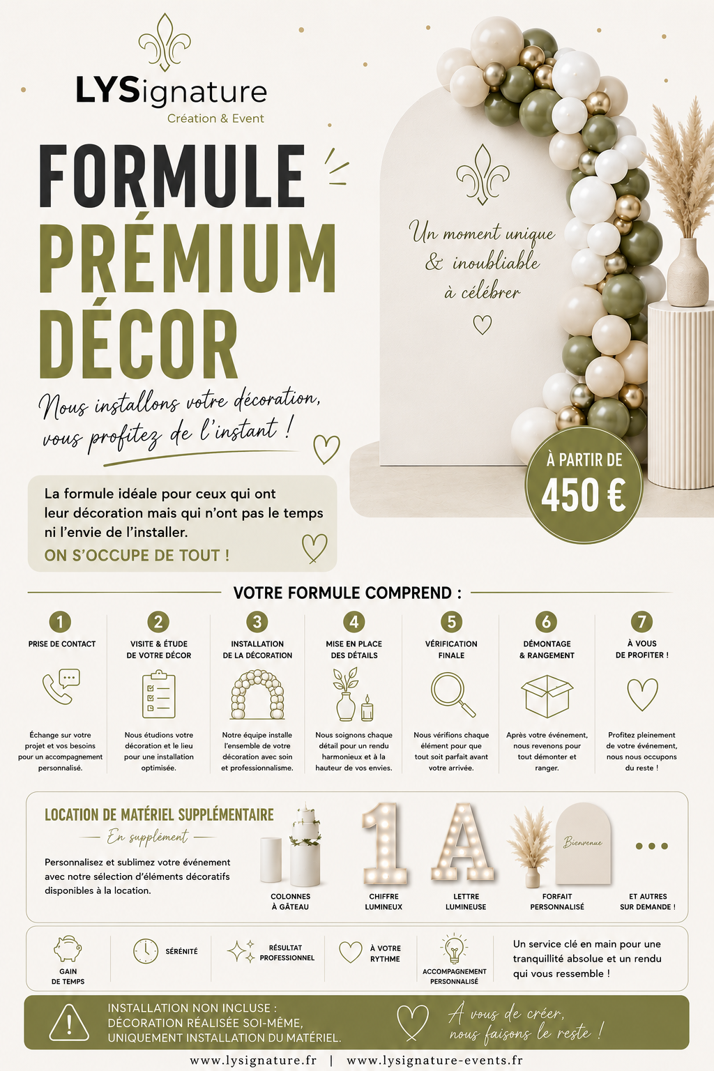 Scénographie décoration formule "Prémium Décor"