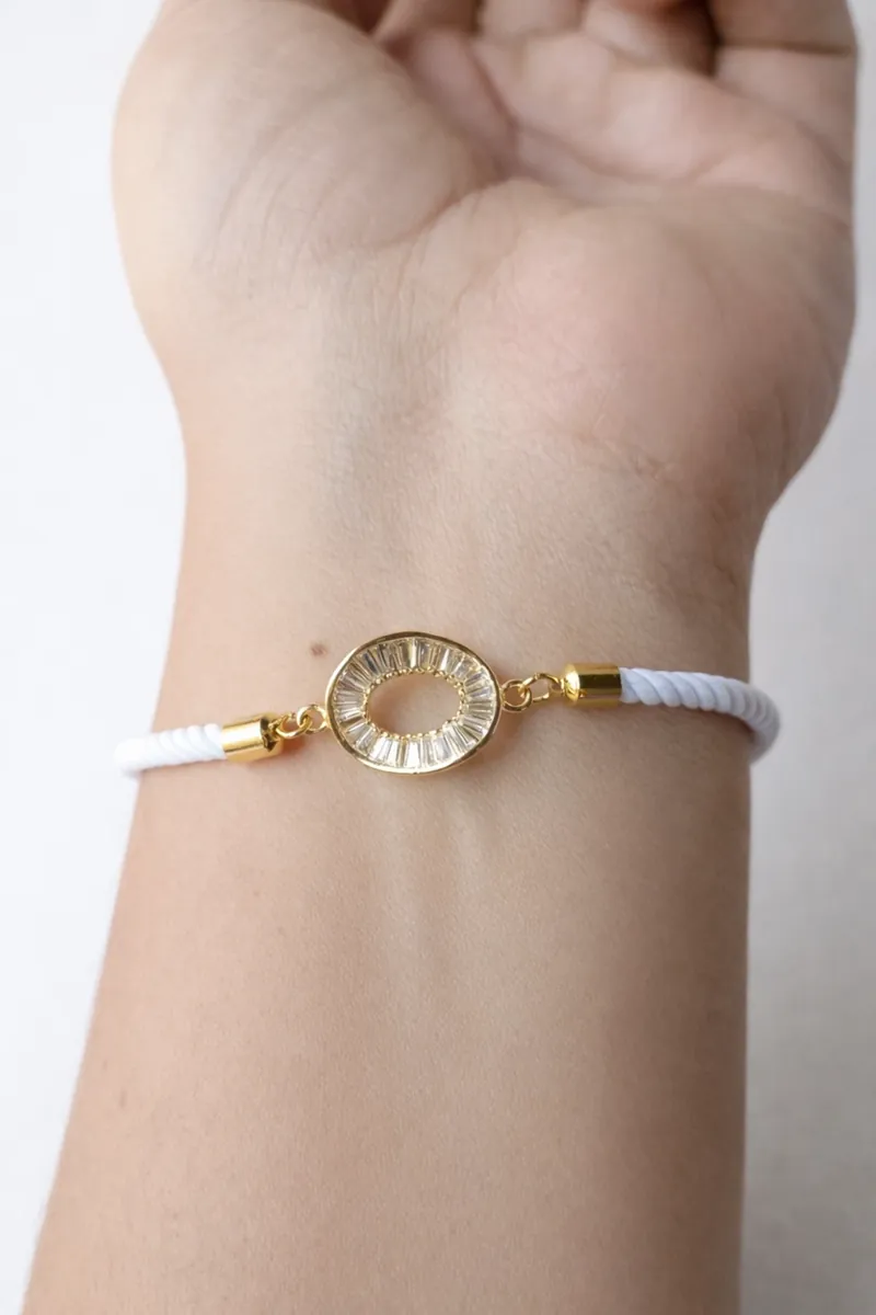 Elegant Crystal Circle Bracelet