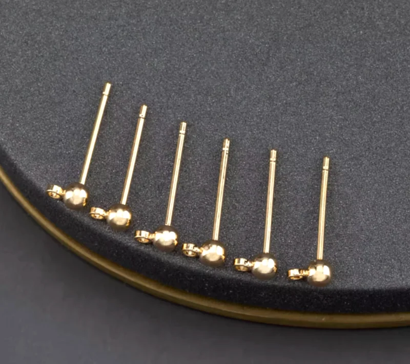 Ball stud 18k gold plated ( 2 pc ) 