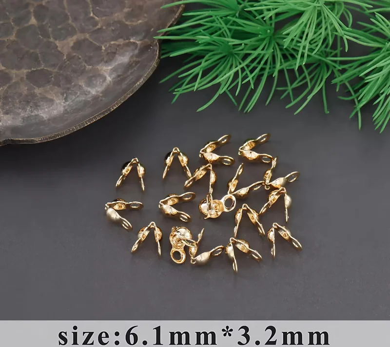 Gold Tone Jewelry Clasp End