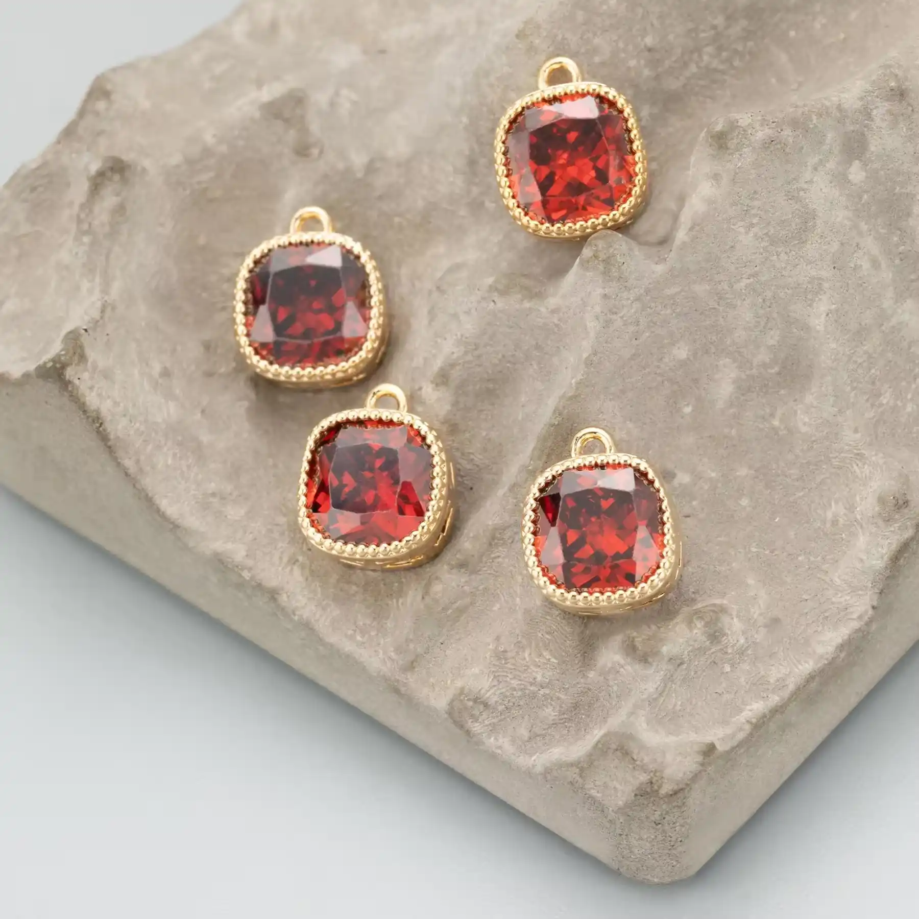 Zircon Stone Gold-Plated Pendants - Anti Tarnish
