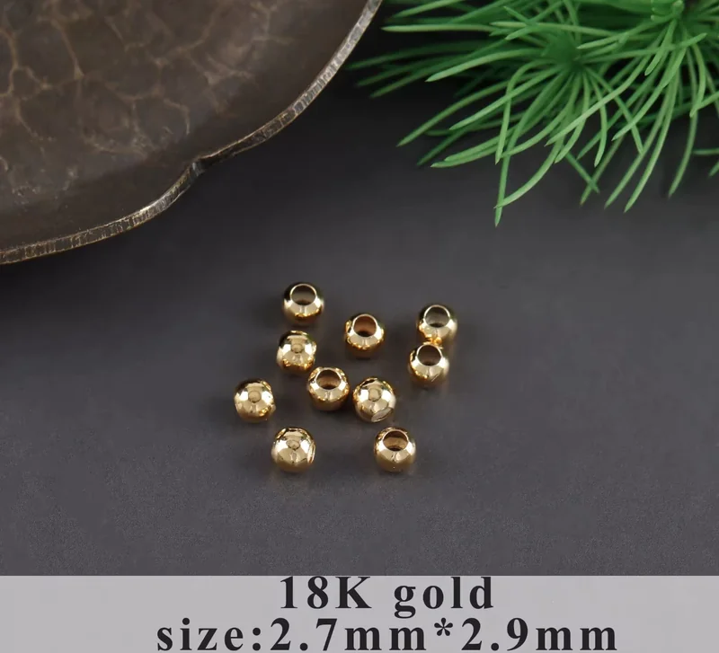 18K Gold Spacer Beads 