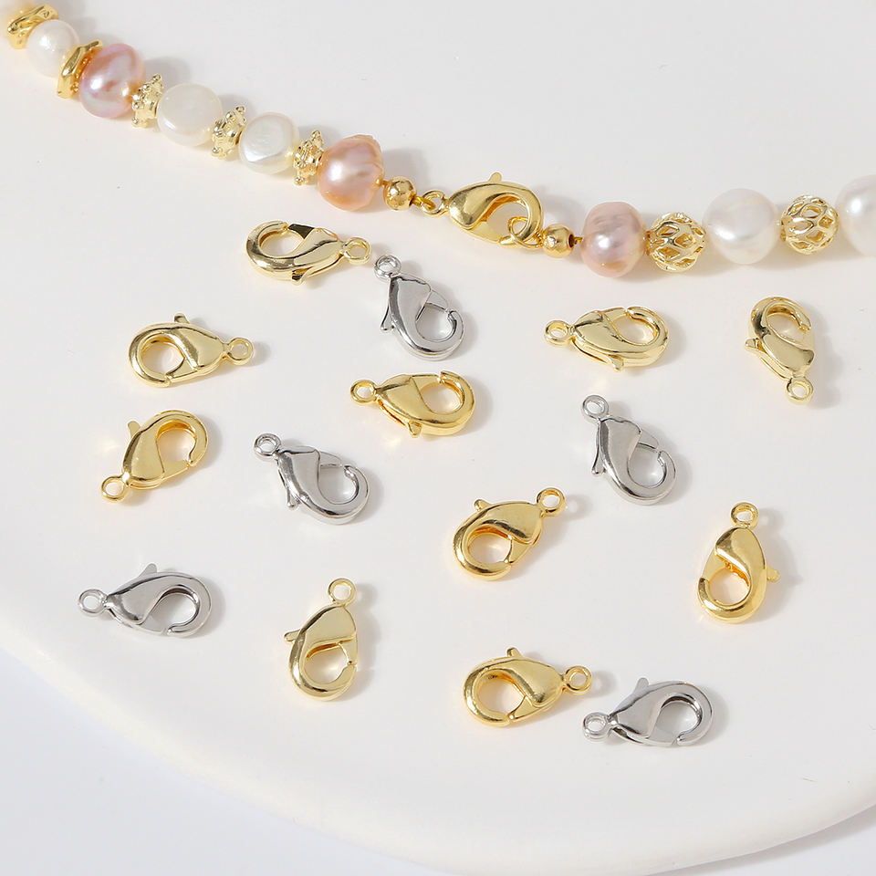 Lobster clasp 18k Gold PVD plated Stainless steel ( 1 pc ) Anti tarnish R1004