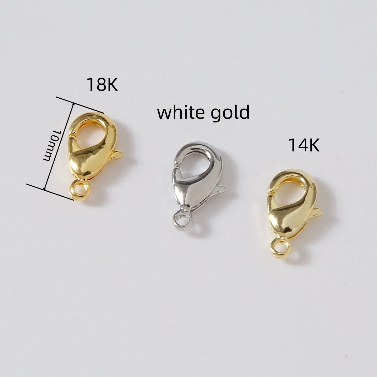 Lobster clasp 18k Gold PVD plated Stainless steel ( 1 pc ) Anti tarnish R1004