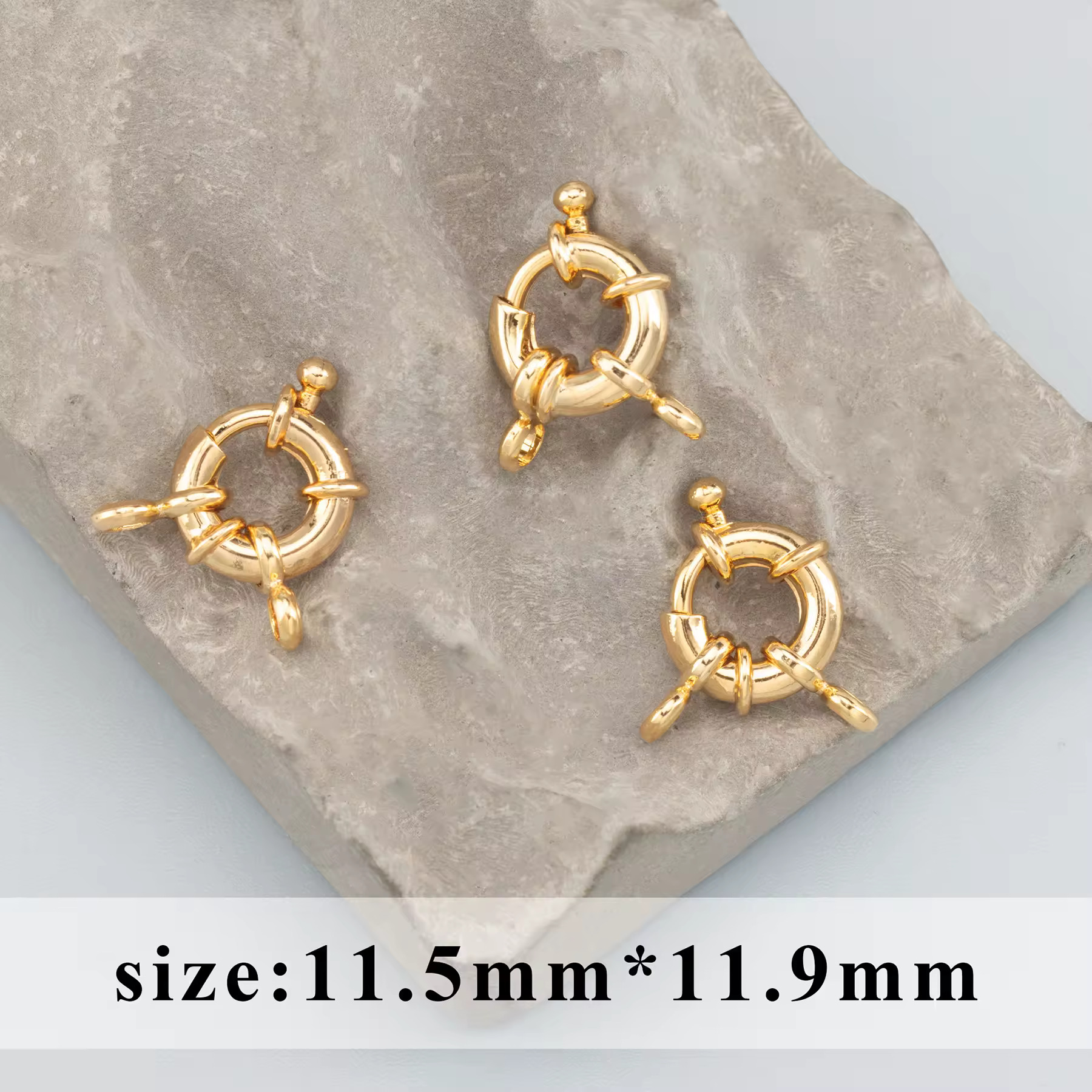 Clasp Hooks 18k Gold PVD plated Stainless steel ( 1 pc ) Anti Tarnish R1001