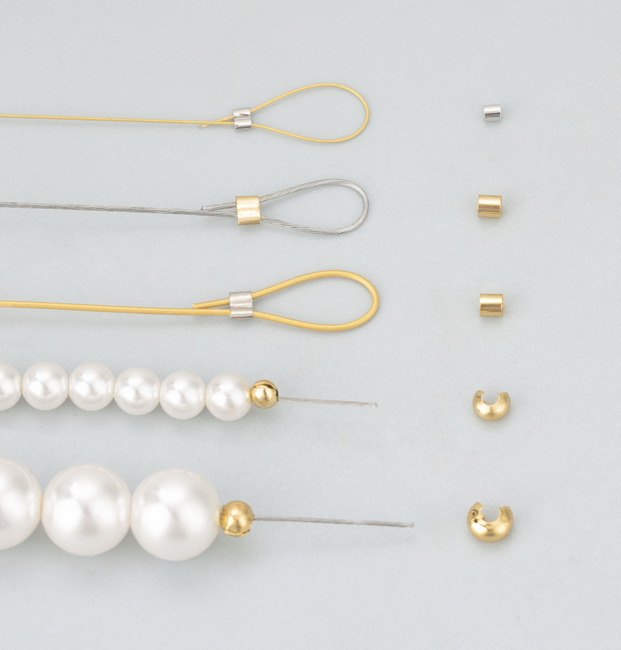 18k gold plated crimp cover ( 1 pc ) anti tarnish R1008