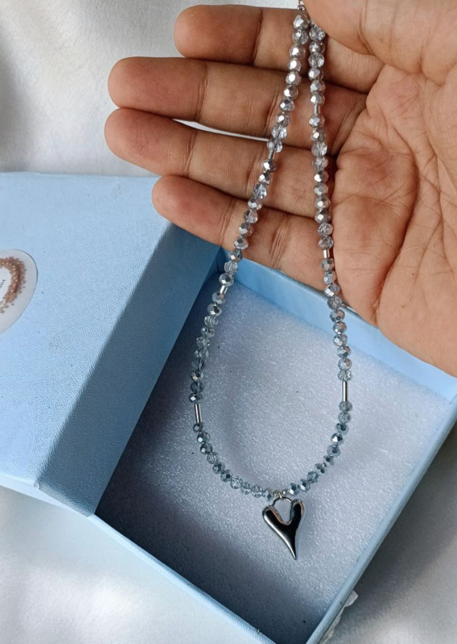 Silver Heart Charm Necklace