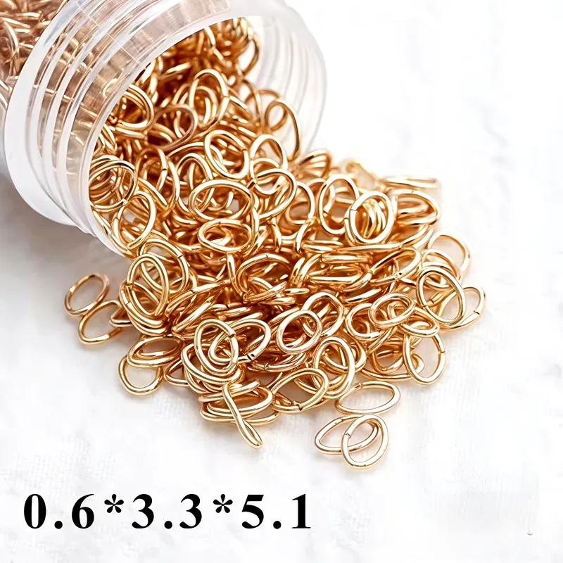 18k gold plated Oval Jump rings ( 1 pc ) - 3 * 5mm