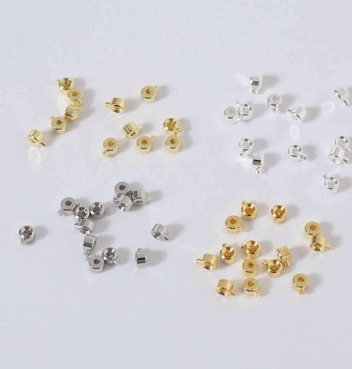 End Beads Round Crimpers 18k Gold ( 1 pc ) R1005