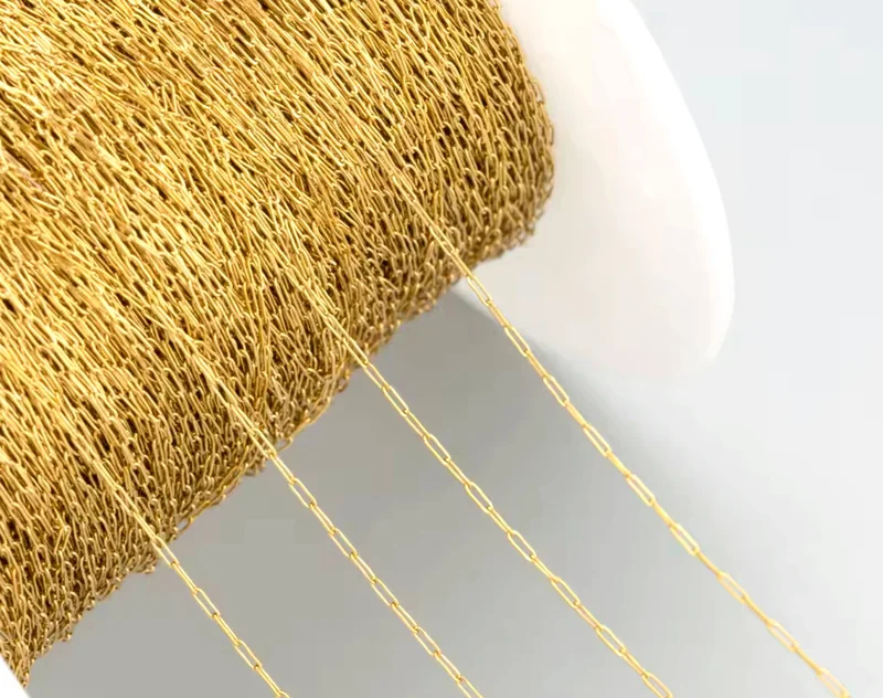 Daintiest Paper clip chain 0.25mm -  (1 Feet ) 