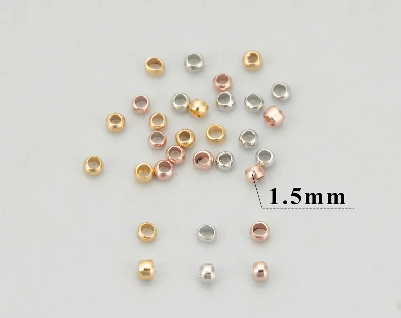 Crimp bead ( gear lock ) 18k gold plated Stainless steel ( 1 pc ) 