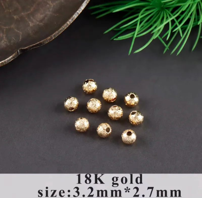 Round Spacer bead 18k Gold plated ( 1 pc ) Anti tarnish R1012