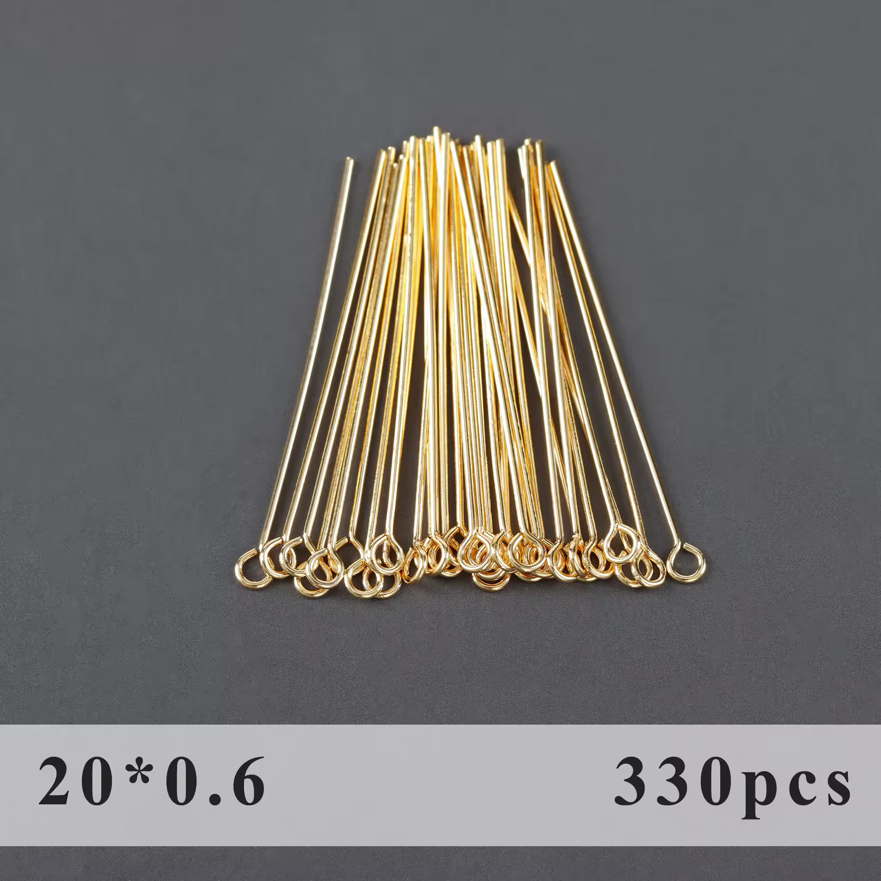18k gold plated eye pin ( 1 pc ) Anti tarnish R1009