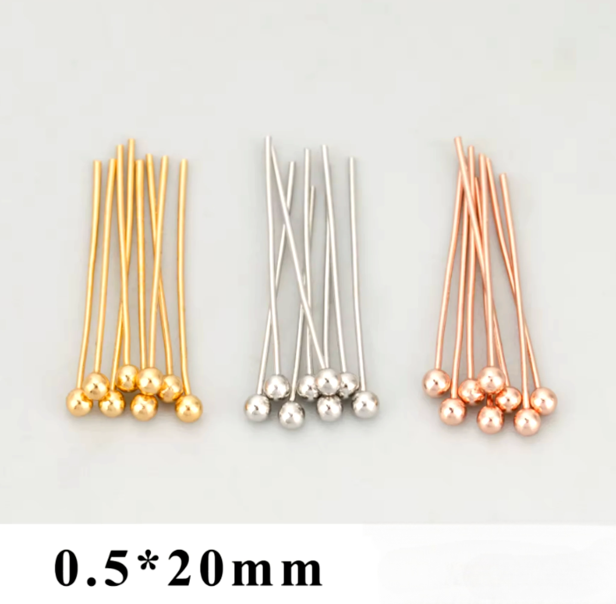 18k Gold PVD plated Stainless steel ball pin ( 1 pc ) Anti-tarnish R1014