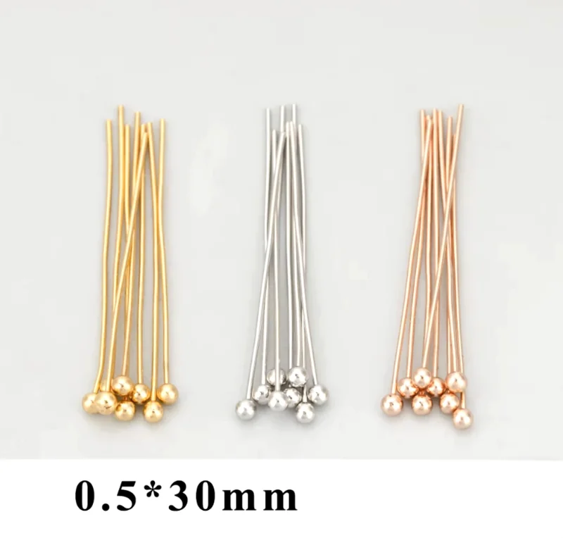 18k Gold PVD plated Stainless steel ball pin ( 1 pc ) Anti-tarnish R1014