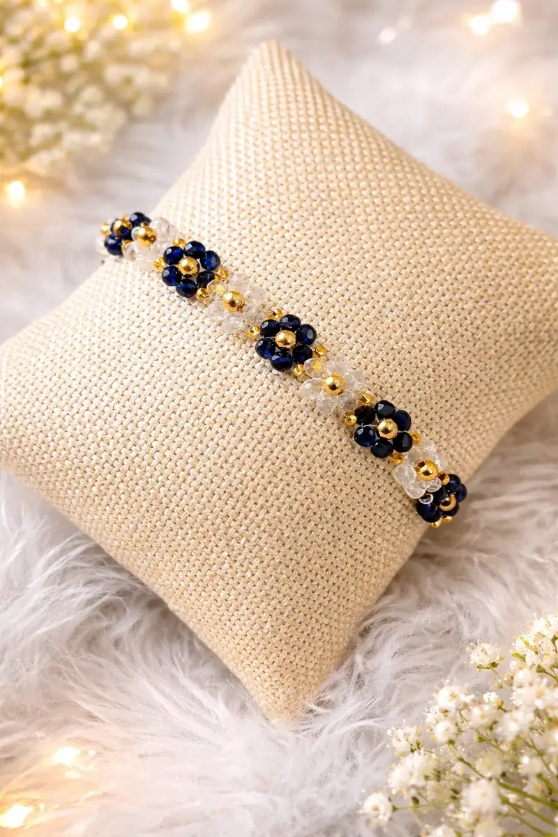Floral Beaded Bracelet