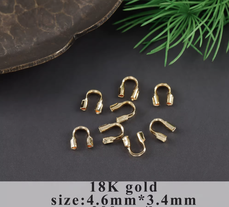 U wire protector 18k Gold PVD plated stainless steel ( 1 pc ) Anti tarnish R1013