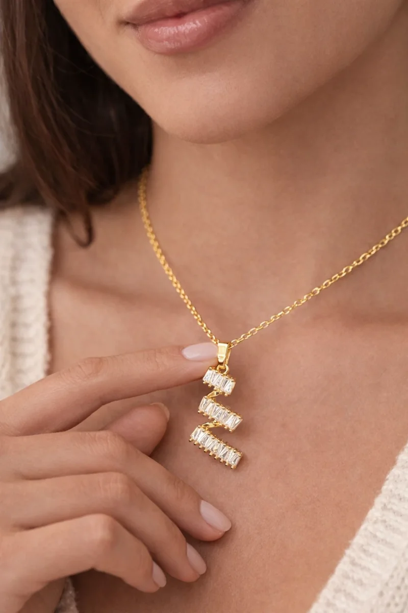 Gold Plated Spiral Twirl Pendant - 12mm