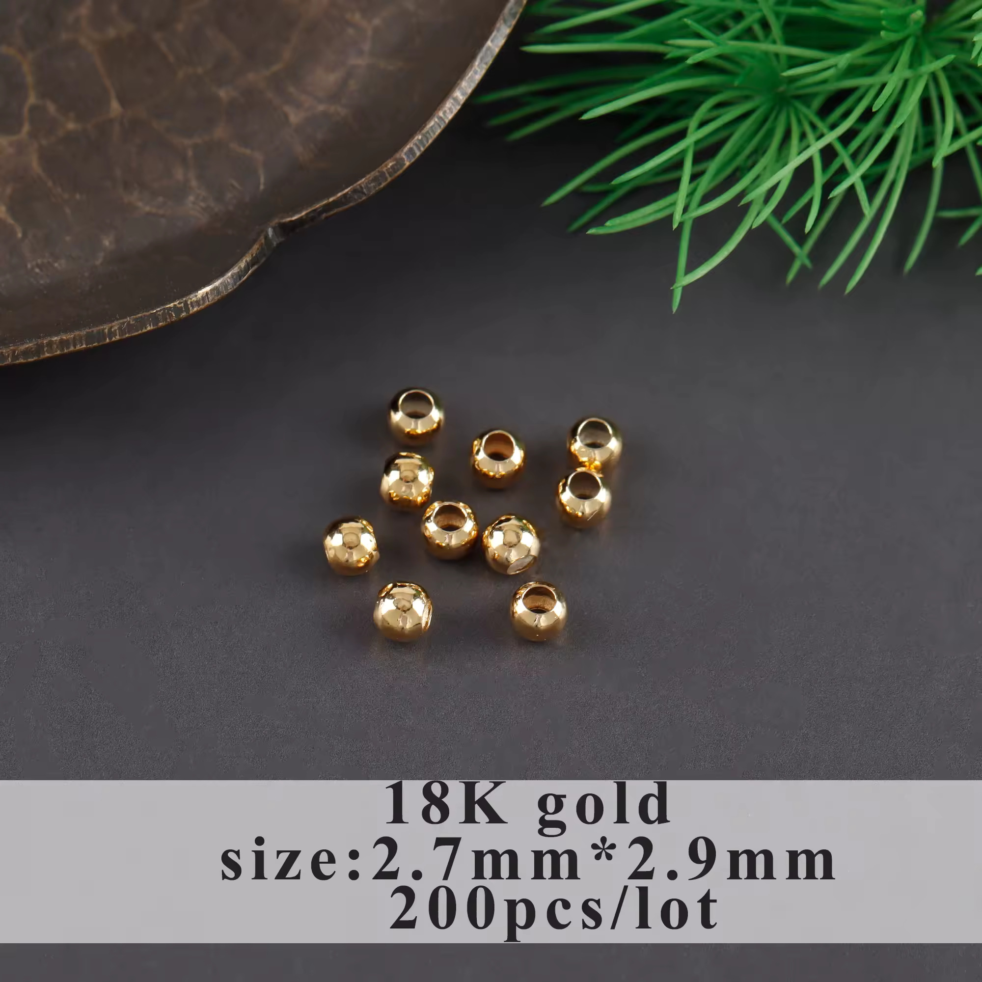 18K Gold Beads R1003