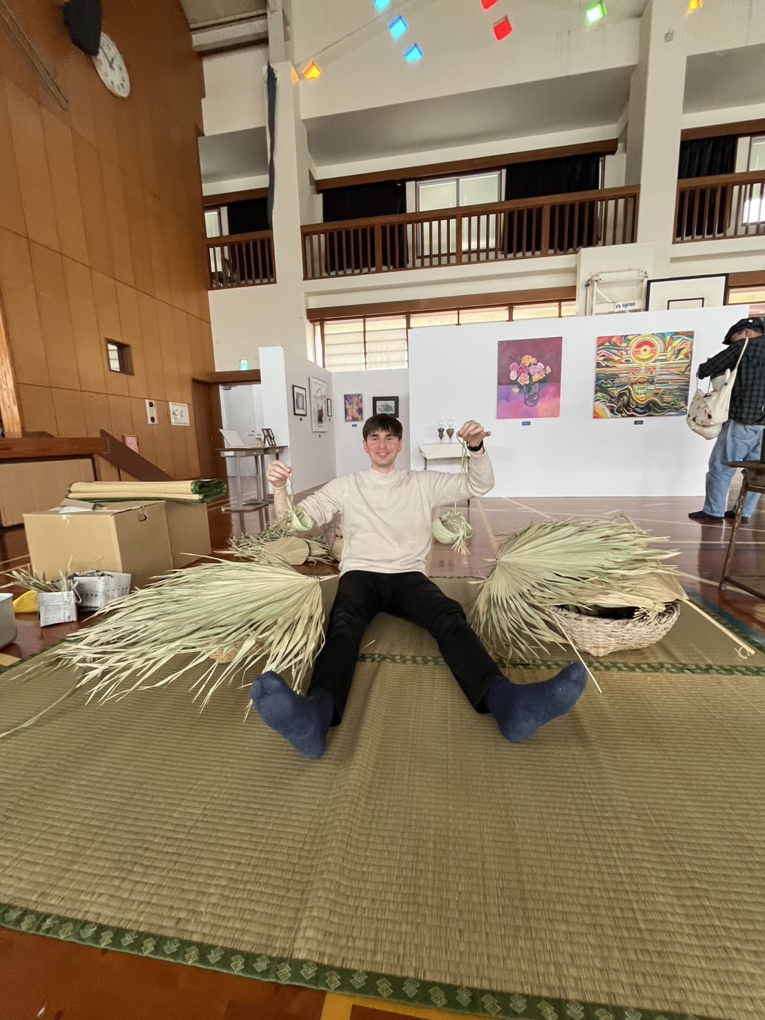 竹細工の手作り壺