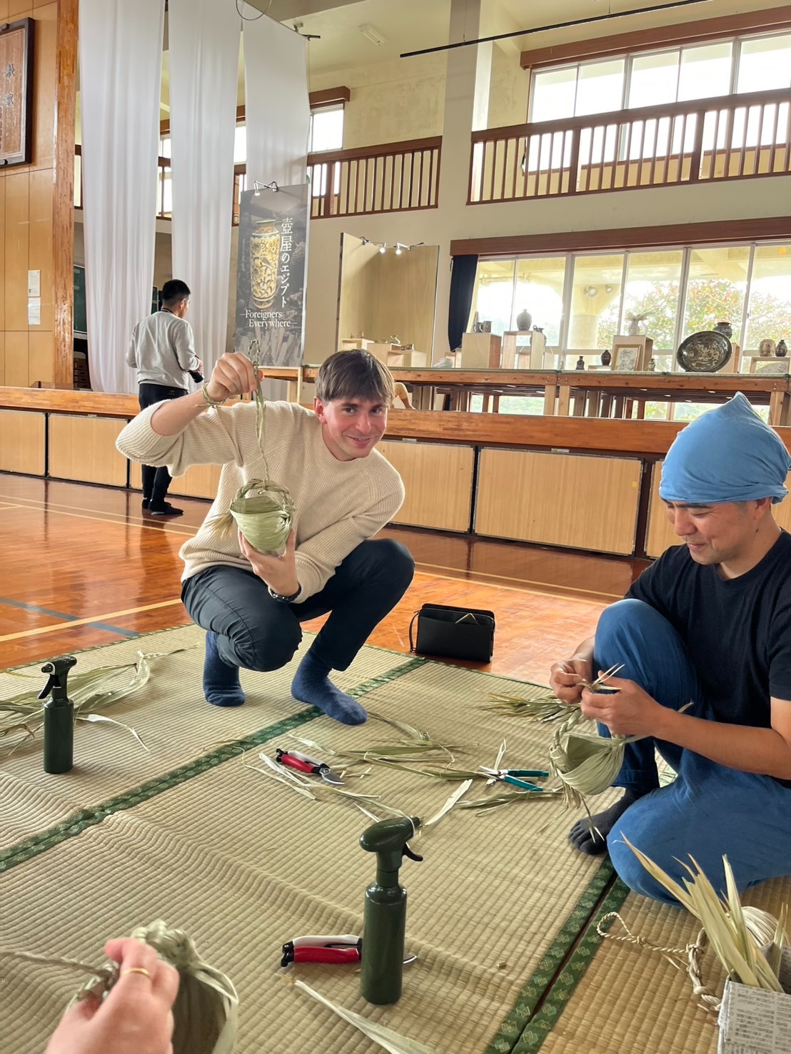 竹細工の手作り壺