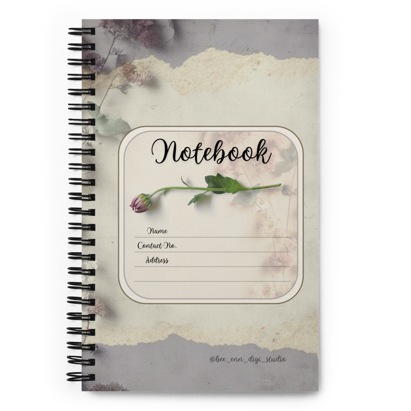Vintage Flower Spiral notebook