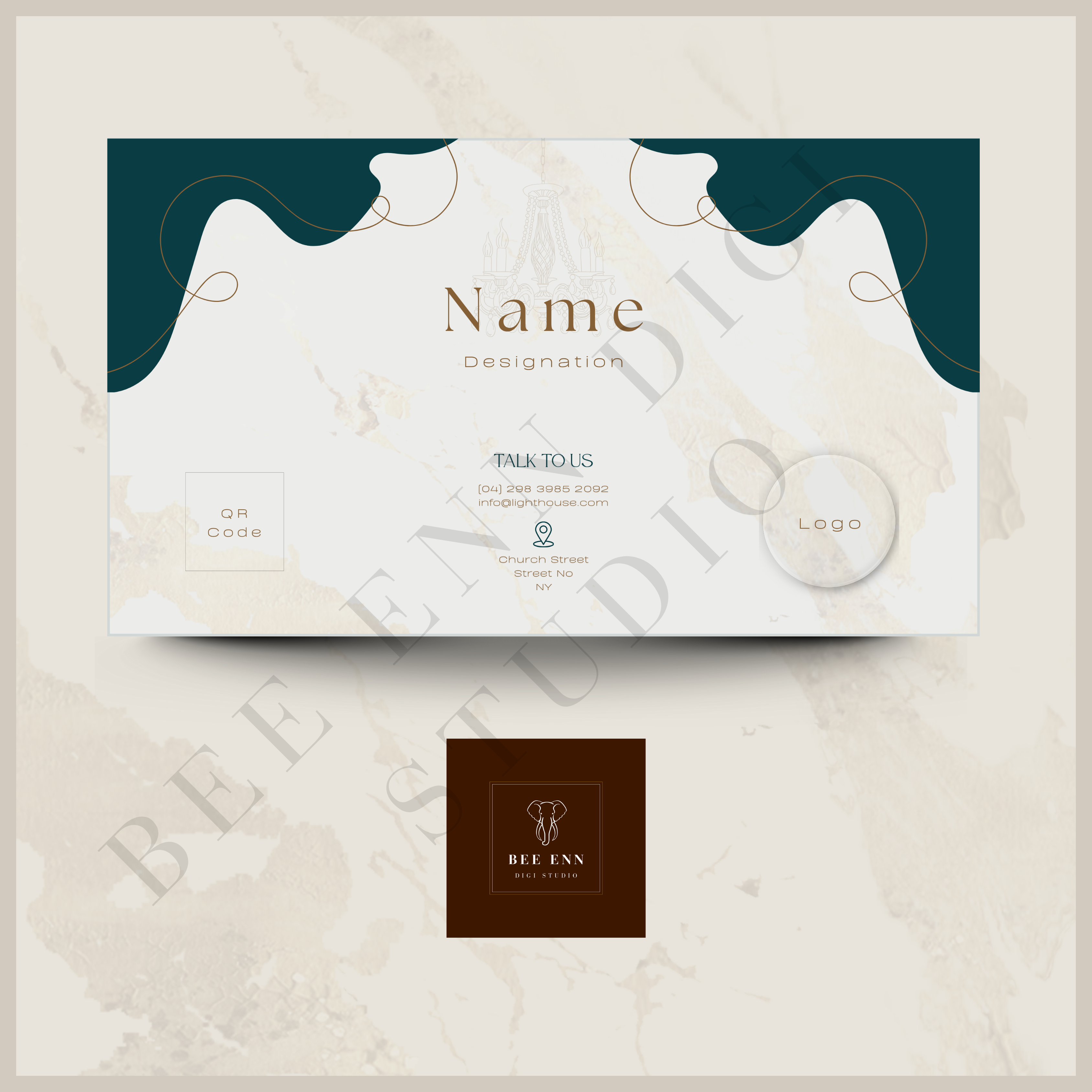 DIY Luxury  Business Card Template | Pastel colour