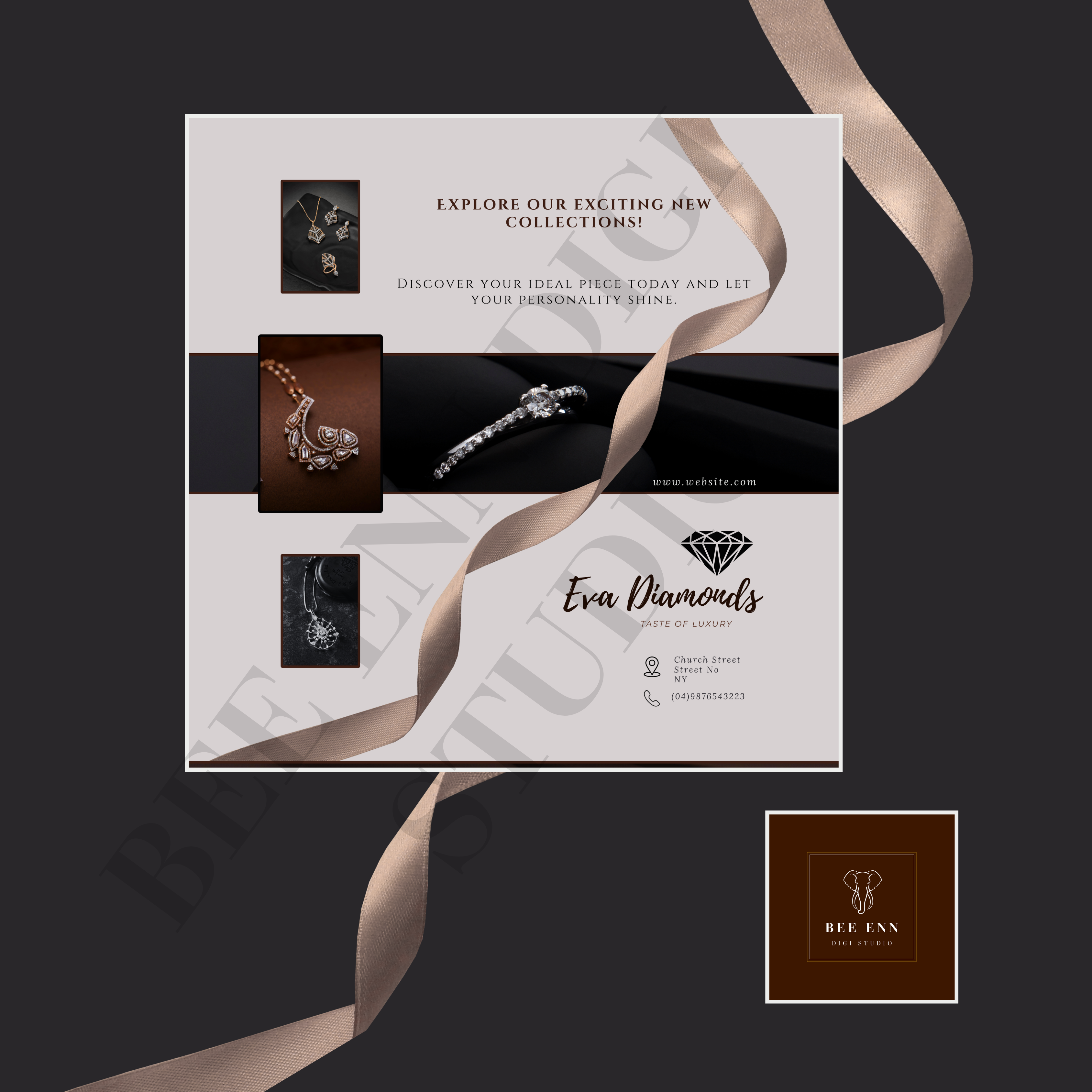 DIY Luxury Branding Poster Template | Pastel colour